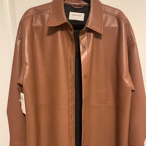 Brand new with tags attached Aritzia Babaton Pelli Jacket in Patina Brown Size L